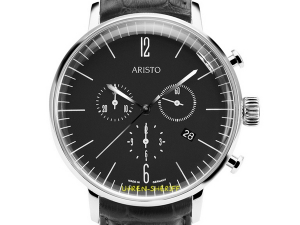 Aristo Bauhaus Chrono 4H151 schwarzes Zifferblatt