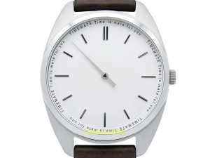 Einzeigeruhr von TIMEMATE - Mate 102 Silver Brown Off White