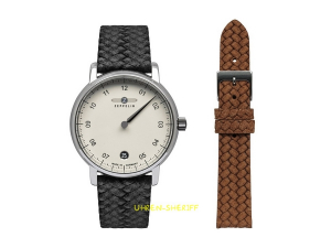 kleine Zeppelin Einzeigeruhr unisex/Damen - 8643-5 - ARmbandwechsel Set