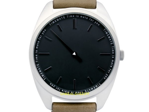 Einzeigeruhr von TIMEMATE - Mate 102 Silver Olive Black