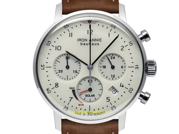 Iron Annie Solaruhr Chrono im Bauhaus Stil - 5086-5 Zifferblatt